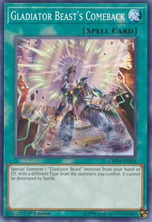 Gladiator Beast's Comeback (CHIM-EN056) - Chaos Impact Unlimited - Premium Yugioh Single from Konami - Just $0.25! Shop now at Game Crave Tournament Store