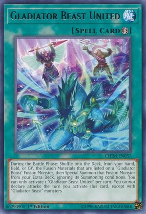 Gladiator Beast United (CHIM-EN057) - Chaos Impact Unlimited - Premium Yugioh Single from Konami - Just $0.25! Shop now at Game Crave Tournament Store