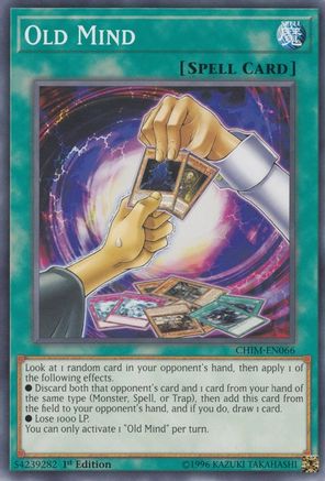 Old Mind (CHIM-EN066) - Chaos Impact Unlimited - Premium Yugioh Single from Konami - Just $0.25! Shop now at Game Crave Tournament Store