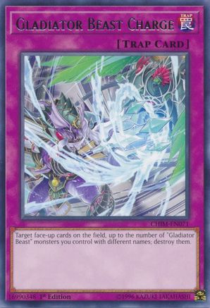 Gladiator Beast Charge (CHIM-EN071) - Chaos Impact 1st Edition - Premium Yugioh Single from Konami - Just $0.08! Shop now at Game Crave Tournament Store