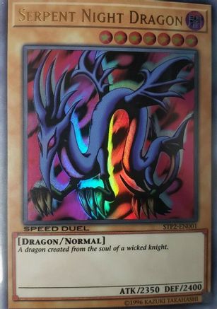 Serpent Night Dragon (STP2-EN001) - Speed Duel: Tournament Pack 2 Unlimited - Premium Yugioh Single from Konami - Just $12.48! Shop now at Game Crave Tournament Store