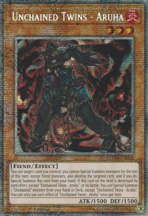 Unchained Twins - Aruha (Starlight Rare) (CHIM-EN008) - Chaos Impact 1st Edition - Premium Yugioh Single from Konami - Just $104.37! Shop now at Game Crave Tournament Store
