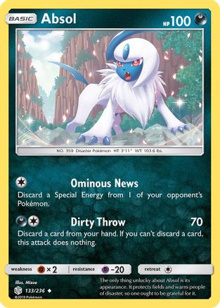 Absol 133/236 - Cosmic Eclipse - Premium Pokemon Single from Nintendo - Just $0.08! Shop now at Game Crave Tournament Store