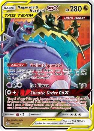 Naganadel & Guzzlord-GX 158/236 - Cosmic Eclipse Holofoil - Premium Pokemon Single from Nintendo - Just $3.77! Shop now at Game Crave Tournament Store