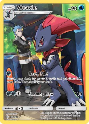 Weavile 238/236 - Cosmic Eclipse Holofoil - Premium Pokemon Single from Nintendo - Just $2.21! Shop now at Game Crave Tournament Store