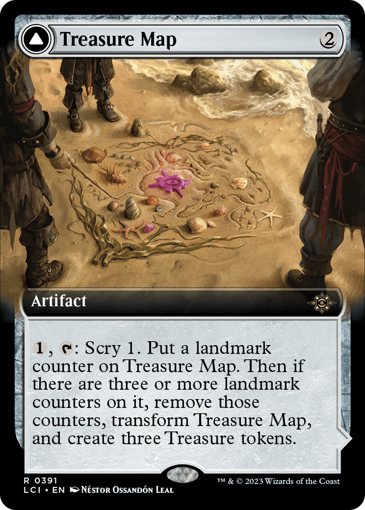 Treasure Map // Treasure Cove (LCI-391) - The Lost Caverns of Ixalan: (Extended Art) - Premium MTG Single from Wizards of the Coast - Just $0.10! Shop now at Game Crave Tournament Store
