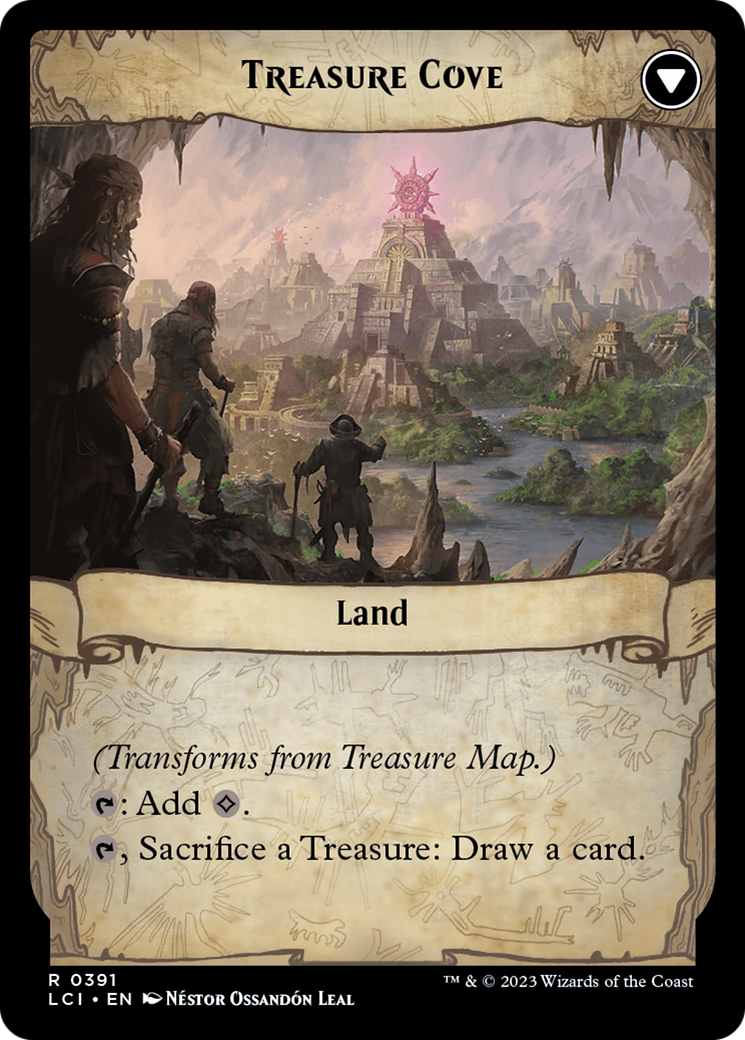 Treasure Map // Treasure Cove (LCI-391) - The Lost Caverns of Ixalan: (Extended Art) - Premium MTG Single from Wizards of the Coast - Just $0.10! Shop now at Game Crave Tournament Store