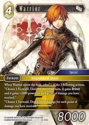 Warrior (OPUS X) Foil - Premium Final Fantasy Single from Opus X - Just $0.28! Shop now at Game Crave Tournament Store