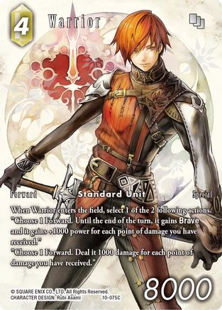 Warrior (Full Art) (OPUS X) Foil - Premium Final Fantasy Single from Opus X - Just $9.82! Shop now at Game Crave Tournament Store