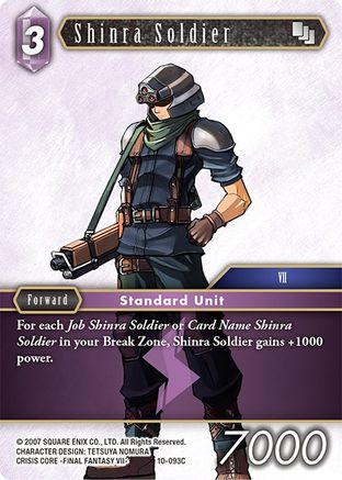 Shinra Soldier (OPUS X) Foil - Premium Final Fantasy Single from Opus X - Just $0.28! Shop now at Game Crave Tournament Store