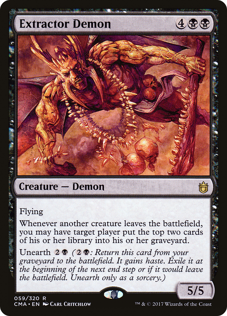 Extractor Demon (CMA-059) - Commander Anthology - Premium MTG Single from Wizards of the Coast - Just $0.25! Shop now at Game Crave Tournament Store