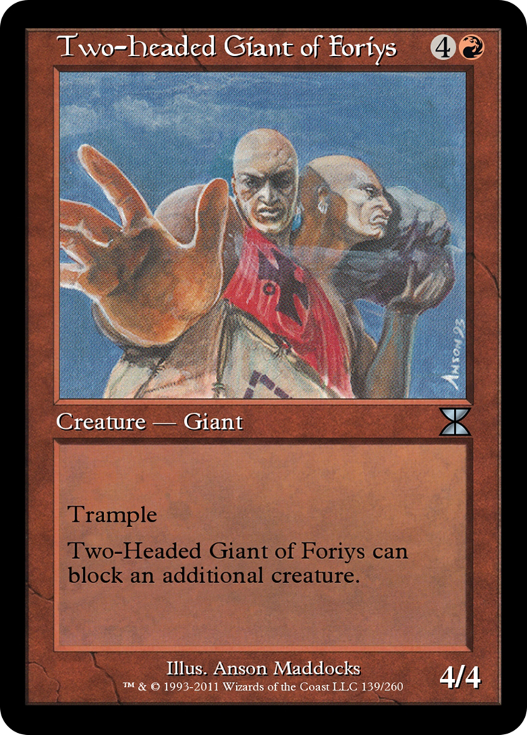 Two-Headed Giant of Foriys (ME4-139) - Masters Edition IV Foil - Premium MTG Single from Wizards of the Coast - Just $0! Shop now at Game Crave Tournament Store