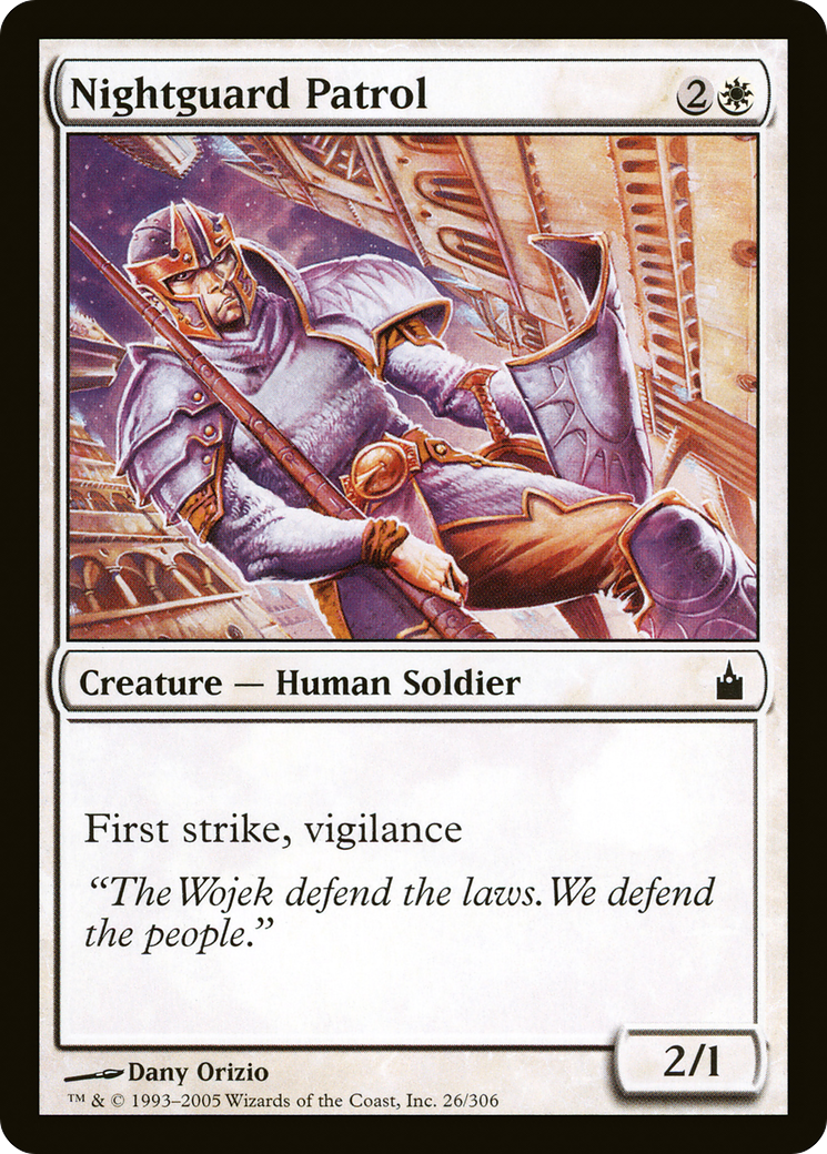 Nightguard Patrol (RAV-026) - Ravnica: City of Guilds Foil - Premium MTG Single from Wizards of the Coast - Just $0.25! Shop now at Game Crave Tournament Store