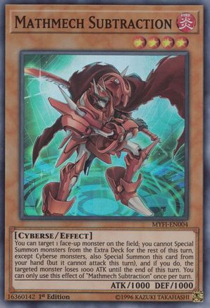Mathmech Subtraction (MYFI-EN004) - Mystic Fighters 1st Edition - Premium Yugioh Single from Konami - Just $2.29! Shop now at Game Crave Tournament Store