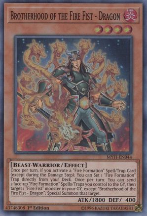 Brotherhood of the Fire Fist - Dragon (MYFI-EN044) - Mystic Fighters 1st Edition - Premium Yugioh Single from Konami - Just $0.30! Shop now at Game Crave Tournament Store