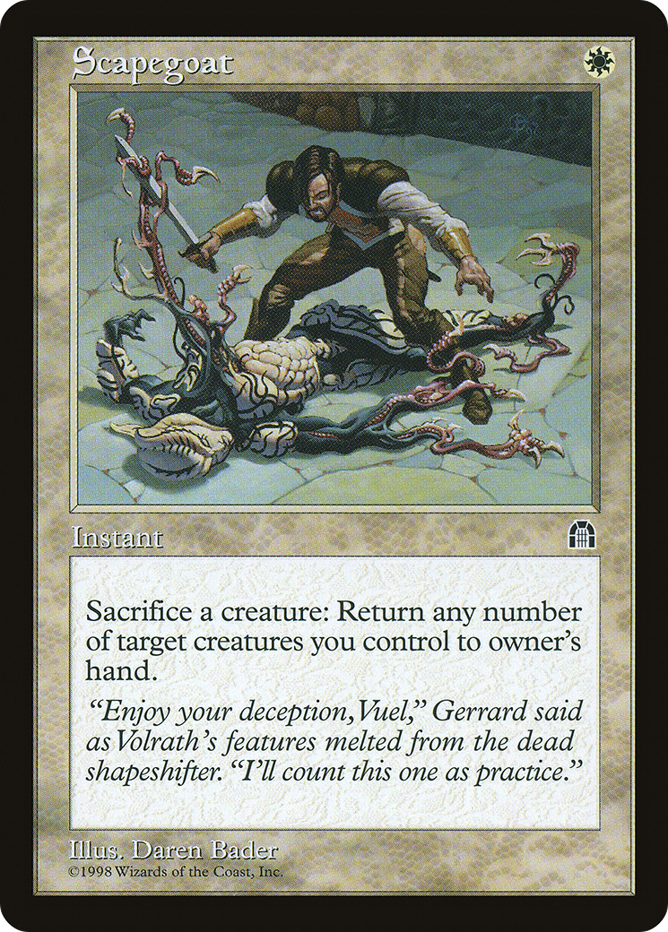 Scapegoat (STH-014) - Stronghold - Premium MTG Single from Wizards of the Coast - Just $0.44! Shop now at Game Crave Tournament Store