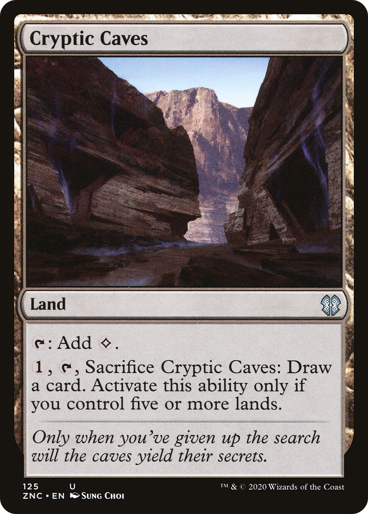 Cryptic Caves (ZNC-125) - Zendikar Rising Commander - Premium MTG Single from Wizards of the Coast - Just $0.13! Shop now at Game Crave Tournament Store