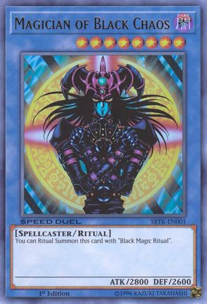 Magician of Black Chaos (SBTK-EN001) - Speed Duel: Trials of the Kingdom 1st Edition - Premium Yugioh Single from Konami - Just $7.86! Shop now at Game Crave Tournament Store
