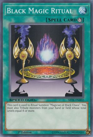 Black Magic Ritual (SBTK-EN002) - Speed Duel: Trials of the Kingdom 1st Edition - Premium Yugioh Single from Konami - Just $0.39! Shop now at Game Crave Tournament Store