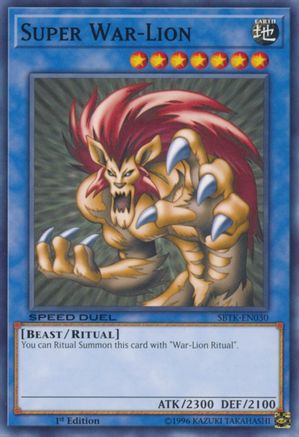 Super War-Lion (SBTK-EN030) - Speed Duel: Trials of the Kingdom 1st Edition - Premium Yugioh Single from Konami - Just $0.25! Shop now at Game Crave Tournament Store