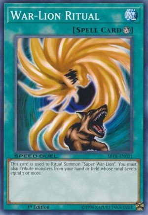 War-Lion Ritual (SBTK-EN031) - Speed Duel: Trials of the Kingdom 1st Edition - Premium Yugioh Single from Konami - Just $0.25! Shop now at Game Crave Tournament Store