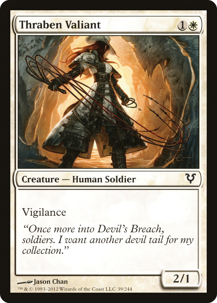 Thraben Valiant (AVR-039) - Avacyn Restored Foil - Premium MTG Single from Wizards of the Coast - Just $0.08! Shop now at Game Crave Tournament Store
