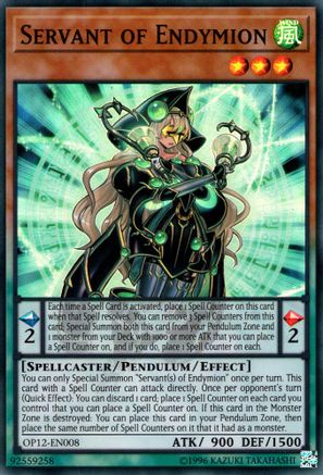 Servant of Endymion (OP12-EN008) - OTS Tournament Pack 12 Unlimited - Premium Yugioh Single from Konami - Just $0.86! Shop now at Game Crave Tournament Store