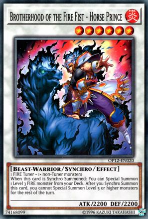 Brotherhood of the Fire Fist - Horse Prince (OP12-EN020) - OTS Tournament Pack 12 Unlimited - Premium Yugioh Single from Konami - Just $1.14! Shop now at Game Crave Tournament Store