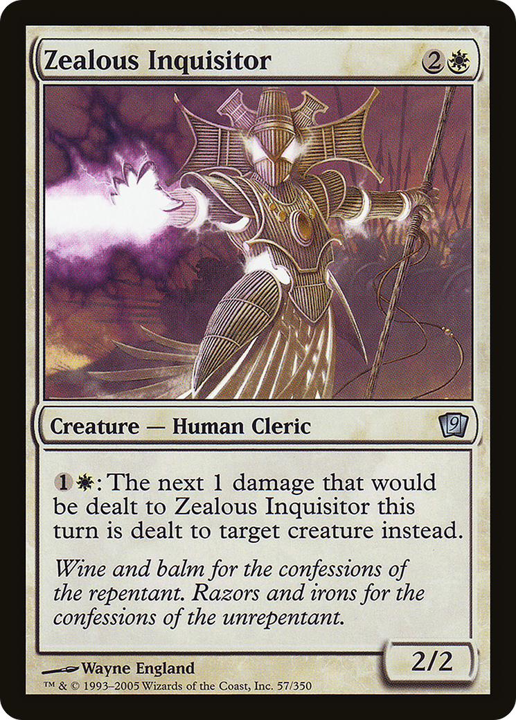Zealous Inquisitor (9ED-57★) - Ninth Edition Foil - Premium MTG Single from Wizards of the Coast - Just $0.11! Shop now at Game Crave Tournament Store
