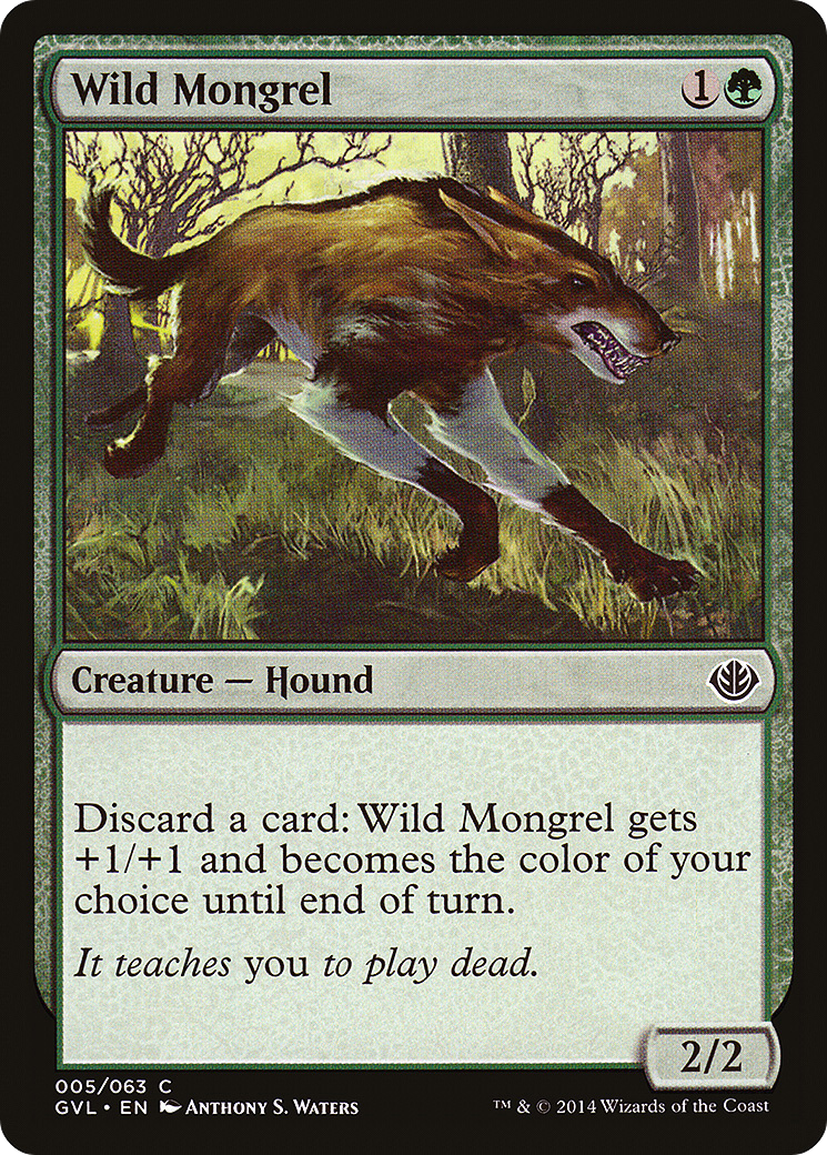 Wild Mongrel (GVL-005) - Duel Decks Anthology: Garruk vs. Liliana - Premium MTG Single from Wizards of the Coast - Just $0.48! Shop now at Game Crave Tournament Store