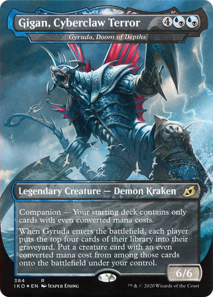 Gyruda, Doom of Depths (IKO-384) - Ikoria: Lair of Behemoths / Gigan, Cyberclaw Terror: (companion) (Borderless) - Premium MTG Single from Wizards of the Coast - Just $4.31! Shop now at Game Crave Tournament Store