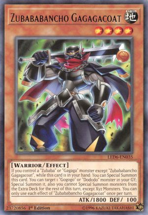 Zubababancho Gagagacoat (LED6-EN035) - Legendary Duelists: Magical Hero 1st Edition - Premium Yugioh Single from Konami - Just $0.25! Shop now at Game Crave Tournament Store