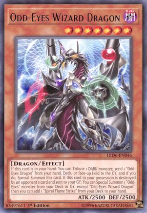 Odd-Eyes Wizard Dragon (LED6-EN046) - Legendary Duelists: Magical Hero 1st Edition - Premium Yugioh Single from Konami - Just $0.25! Shop now at Game Crave Tournament Store