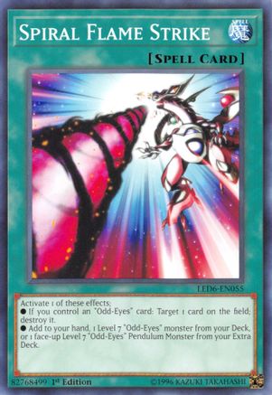 Spiral Flame Strike (LED6-EN055) - Legendary Duelists: Magical Hero 1st Edition - Premium Yugioh Single from Konami - Just $0.24! Shop now at Game Crave Tournament Store