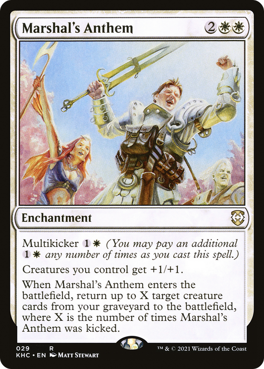 Marshal's Anthem (KHC-029) - Kaldheim Commander - Premium MTG Single from Wizards of the Coast - Just $0.25! Shop now at Game Crave Tournament Store