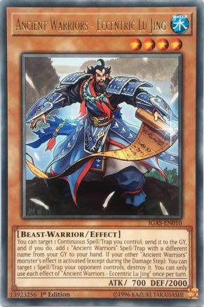 Ancient Warriors - Eccentric Lu Jing (IGAS-EN010) - Ignition Assault Unlimited - Premium Yugioh Single from Konami - Just $0.25! Shop now at Game Crave Tournament Store