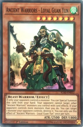 Ancient Warriors - Loyal Guan Yun (IGAS-EN012) - Ignition Assault 1st Edition - Premium Yugioh Single from Konami - Just $0.26! Shop now at Game Crave Tournament Store