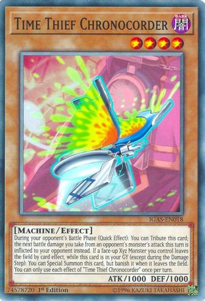 Time Thief Chronocorder (IGAS-EN018) - Ignition Assault 1st Edition - Premium Yugioh Single from Konami - Just $0.25! Shop now at Game Crave Tournament Store