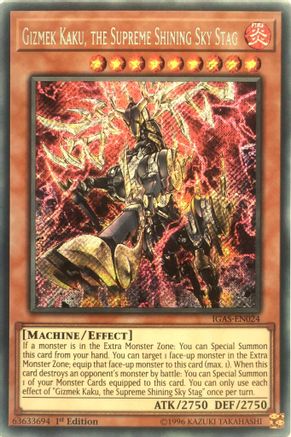 Gizmek Kaku, the Supreme Shining Sky Stag (IGAS-EN024) - Ignition Assault 1st Edition - Premium Yugioh Single from Konami - Just $0.60! Shop now at Game Crave Tournament Store