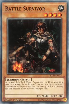 Battle Survivor (IGAS-EN032) - Ignition Assault Unlimited - Premium Yugioh Single from Konami - Just $0.25! Shop now at Game Crave Tournament Store