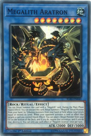 Megalith Aratron (IGAS-EN040) - Ignition Assault Unlimited - Premium Yugioh Single from Konami - Just $0.08! Shop now at Game Crave Tournament Store