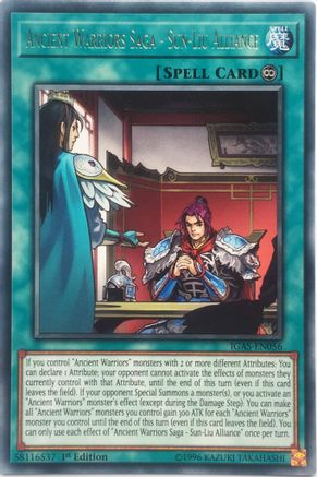 Ancient Warriors Saga - Sun-Liu Alliance (IGAS-EN056) - Ignition Assault Unlimited - Premium Yugioh Single from Konami - Just $0.25! Shop now at Game Crave Tournament Store