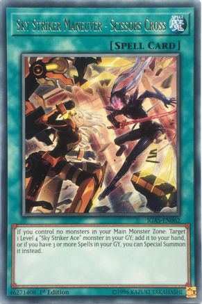 Sky Striker Maneuver - Scissors Cross (IGAS-EN062) - Ignition Assault Unlimited - Premium Yugioh Single from Konami - Just $0.30! Shop now at Game Crave Tournament Store