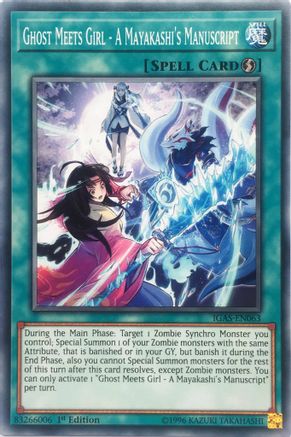 Ghost Meets Girl - A Mayakashi's Manuscript (IGAS-EN063) - Ignition Assault Unlimited - Premium Yugioh Single from Konami - Just $0.25! Shop now at Game Crave Tournament Store