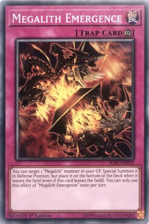 Megalith Emergence (IGAS-EN072) - Ignition Assault 1st Edition - Premium Yugioh Single from Konami - Just $0.25! Shop now at Game Crave Tournament Store