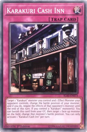 Karakuri Cash Inn (IGAS-EN073) - Ignition Assault Unlimited - Premium Yugioh Single from Konami - Just $0.08! Shop now at Game Crave Tournament Store