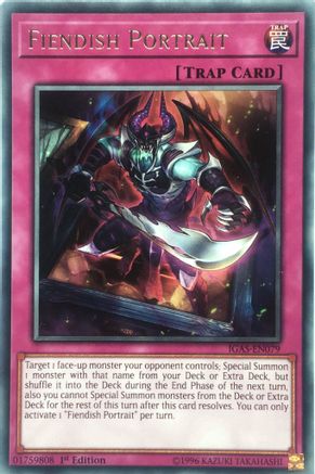 Fiendish Portrait (IGAS-EN079) - Ignition Assault Unlimited - Premium Yugioh Single from Konami - Just $0.25! Shop now at Game Crave Tournament Store