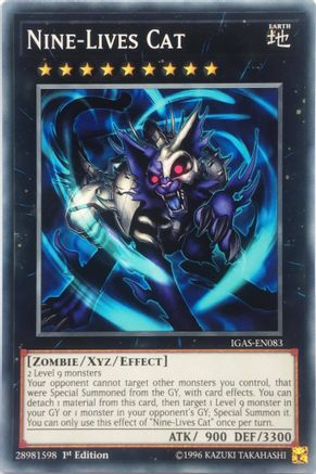 Nine-Lives Cat (IGAS-EN083) - Ignition Assault Unlimited - Premium Yugioh Single from Konami - Just $0.25! Shop now at Game Crave Tournament Store