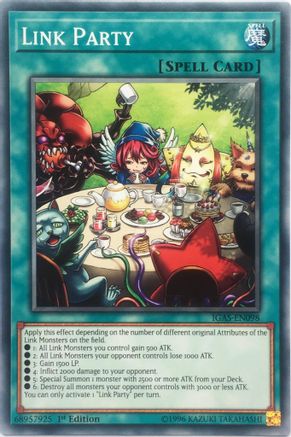 Link Party (IGAS-EN098) - Ignition Assault 1st Edition - Premium Yugioh Single from Konami - Just $0.25! Shop now at Game Crave Tournament Store