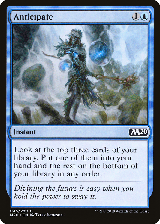 Anticipate (M20-045) - Core Set 2020 - Premium MTG Single from Wizards of the Coast - Just $0.08! Shop now at Game Crave Tournament Store
